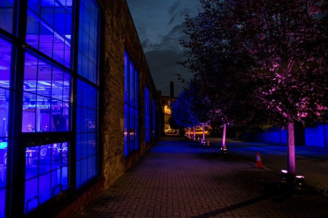 light up bar mitzvahs blue lighting white modern furniture for parties evantine design philadelphia party planners 89