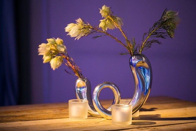 modern white lounge mitzvah with raw wood blue lighting evantine designn moulin loft space philadelphia 2