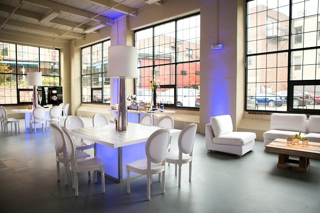 modern white lounge settings blue lighting philly mitzvahs evantine design brian kappra pictures by todd