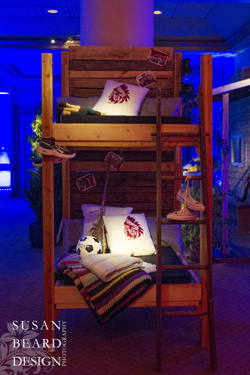 bunk beds summer camp themed kids party bar mitzvahs philadelphia party planners evantine design