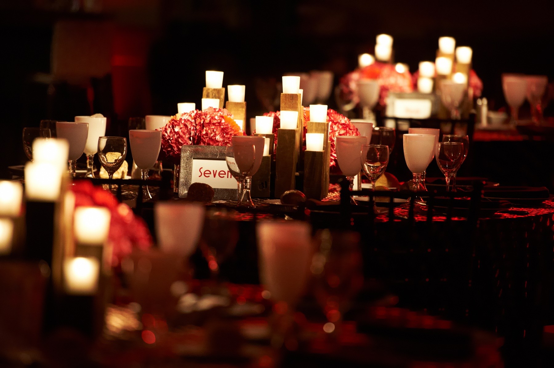 Distress Wood Votive Candles Red Steakhouse Themed Party