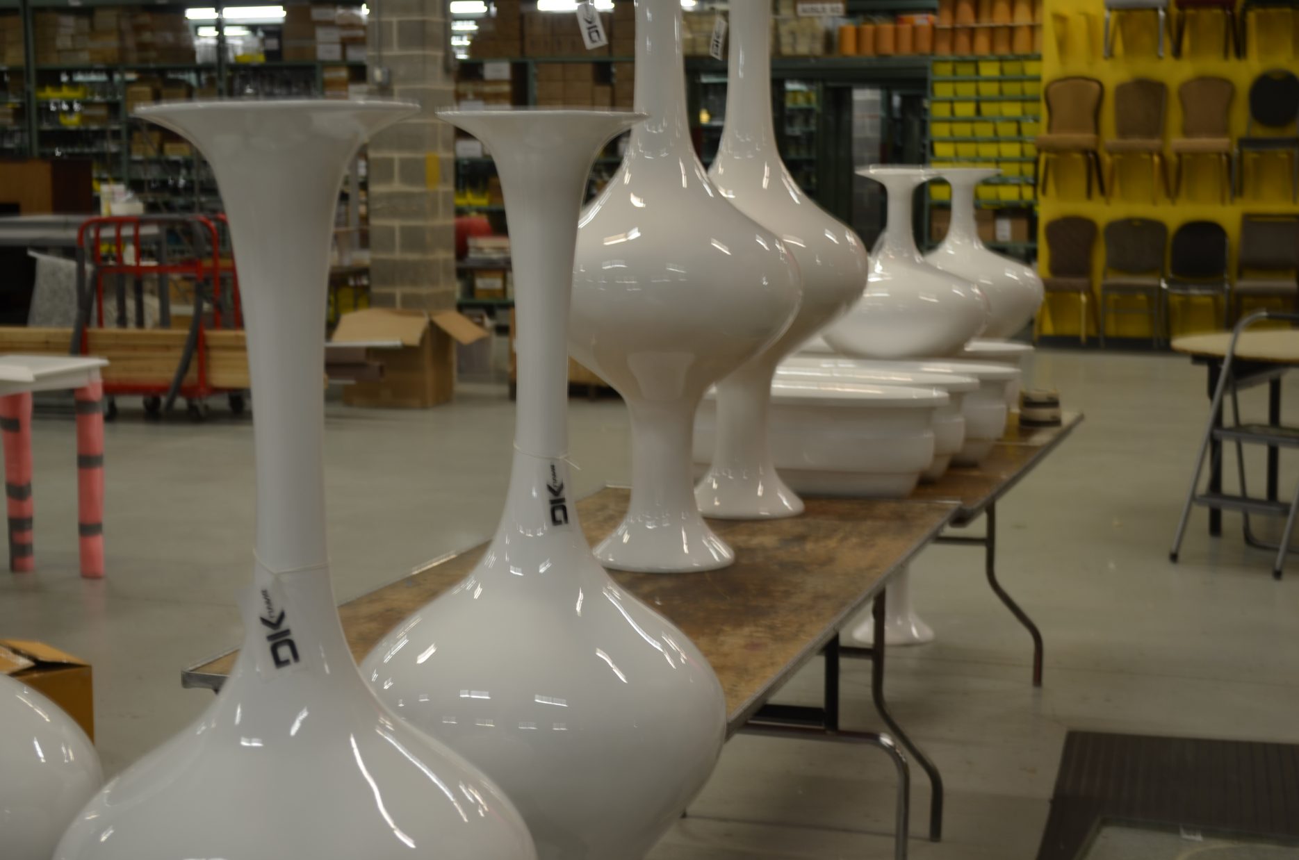 Large White Modern Vases Philadelphia Party Planners Evantine Design Warehouse