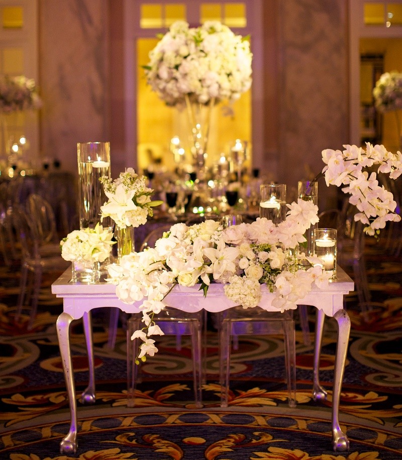 sweetheart table with white flowers philadelphia weddings evantine design floral designer 2
