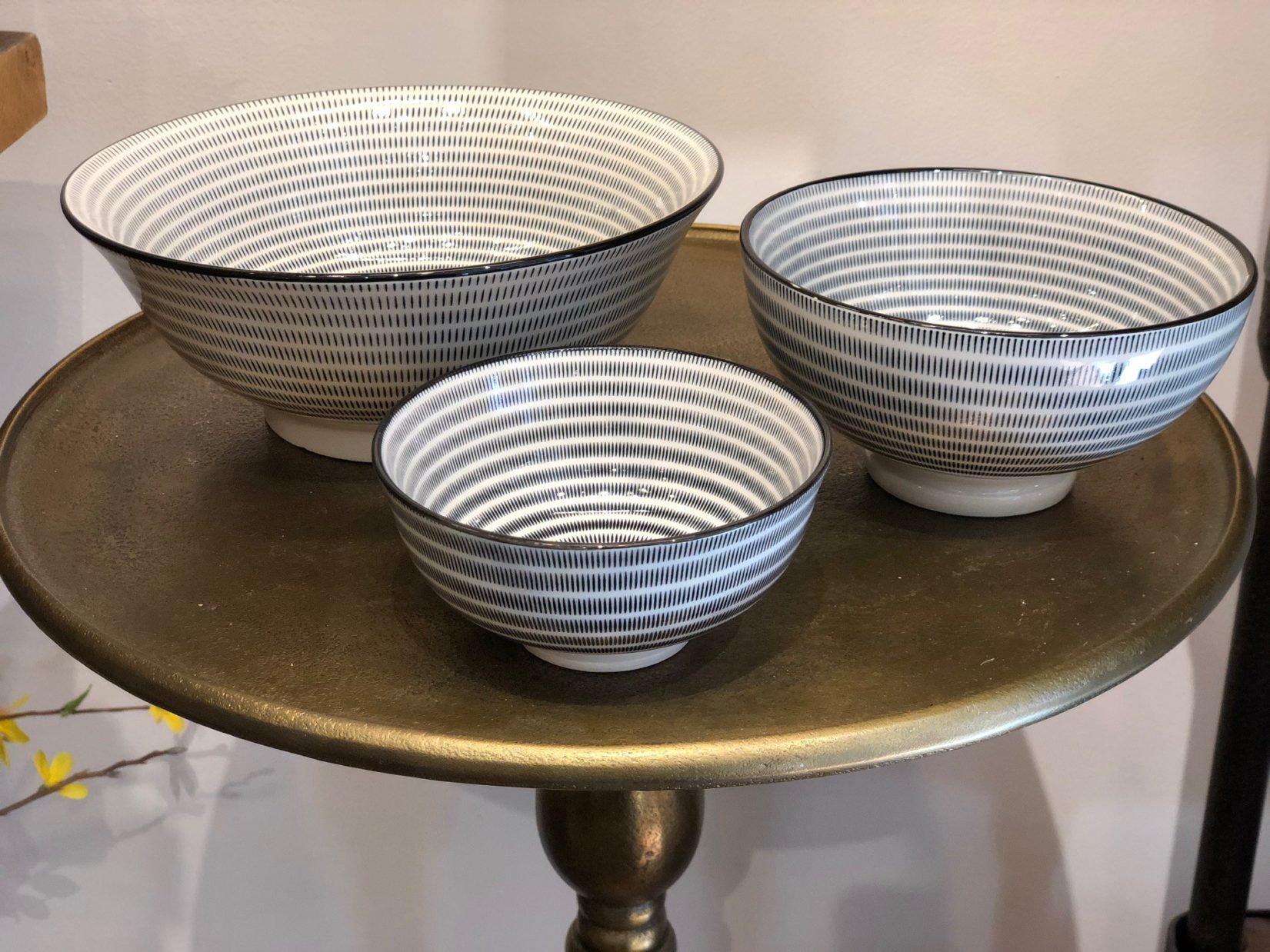 black serving bowls shop evantine design philadelphia home stores