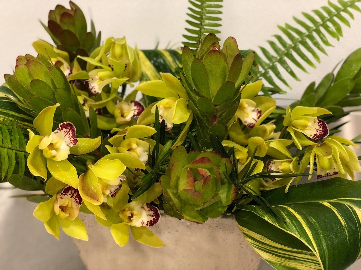 green floral arrangement fresh flower delivery philadelphia shop evantine