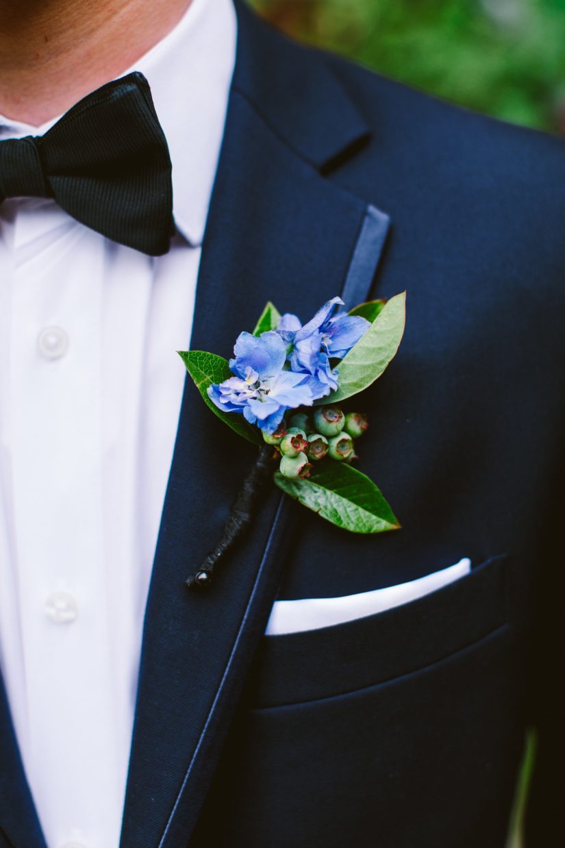 Blue Boutonnieres Floral Design Philadelphia Weddings Evantine Design